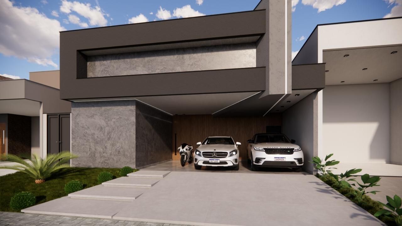 Imagem do projeto: vista frontal da fachada com garagem