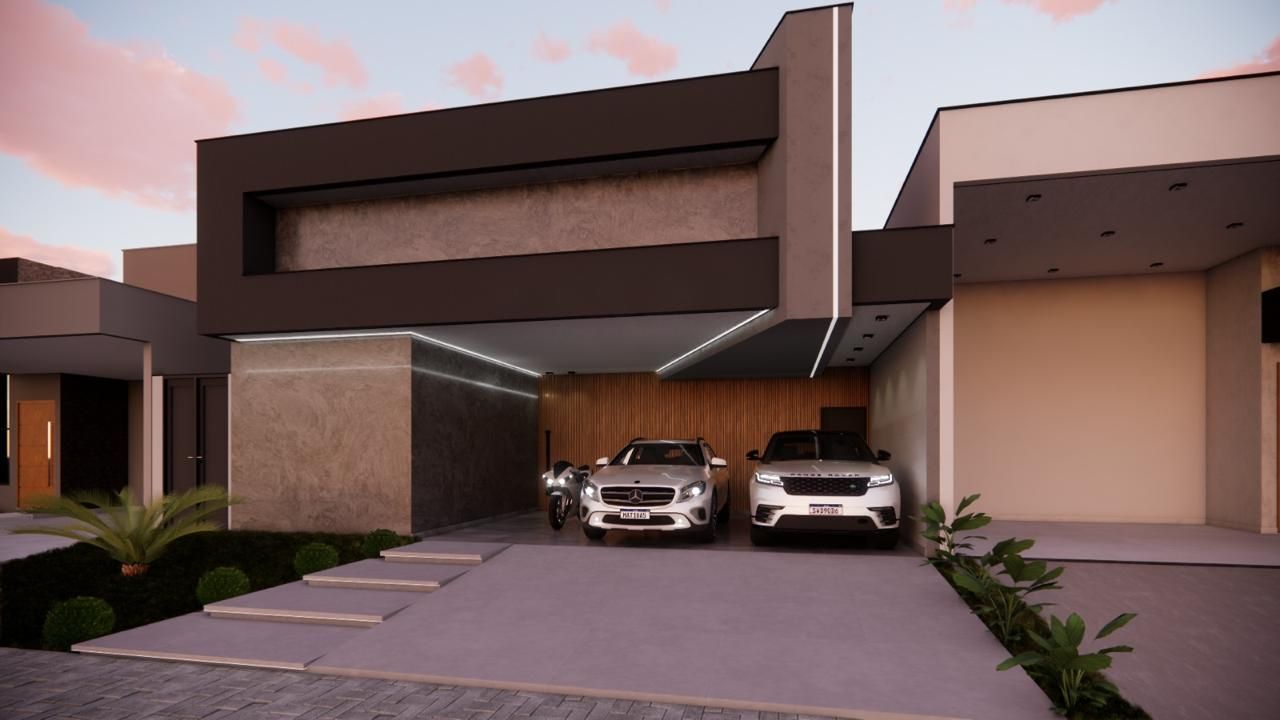 Imagem do projeto: fachada ao entardecer